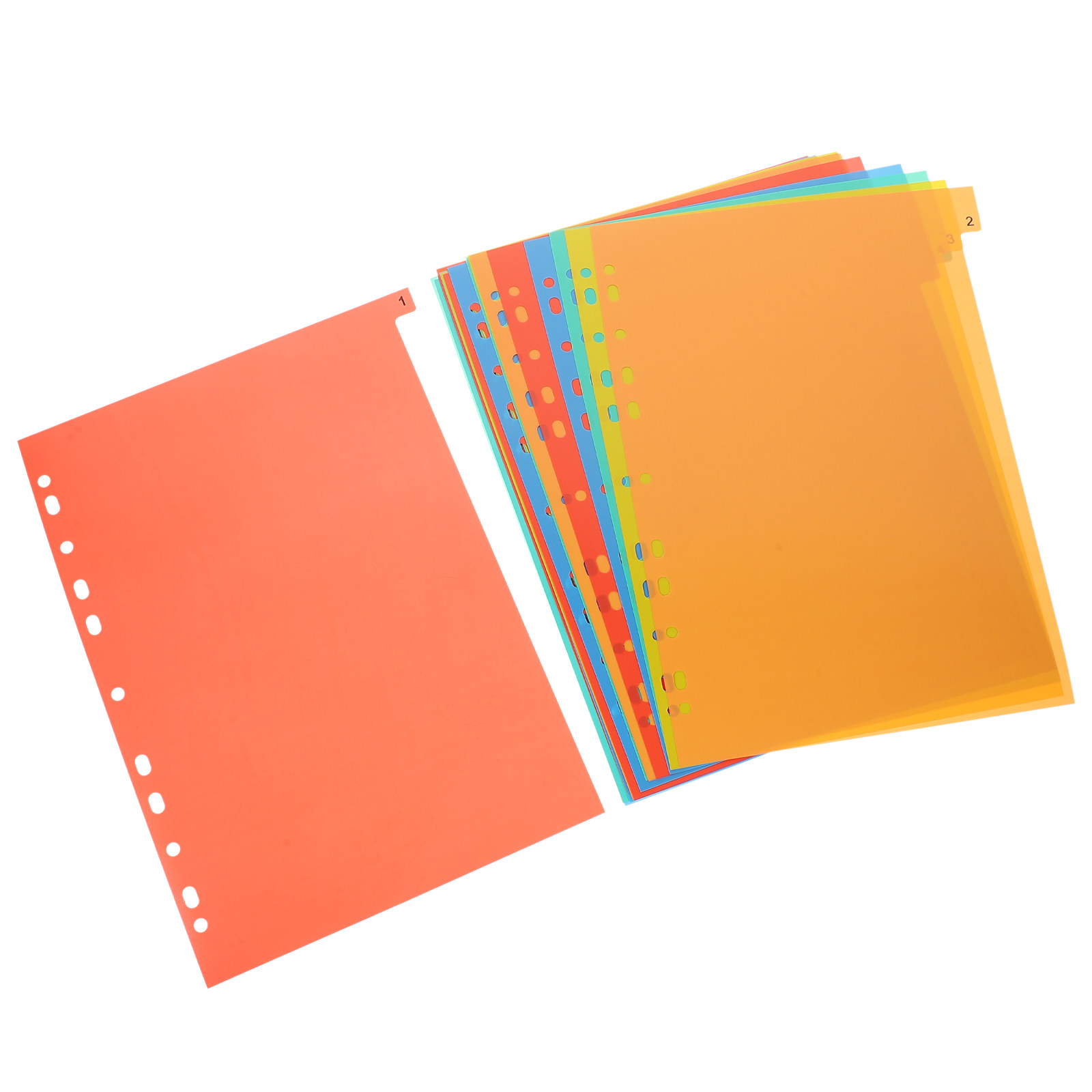 Tab Divider A4 - 20 arkuszy plastikowych przekładek A4 z