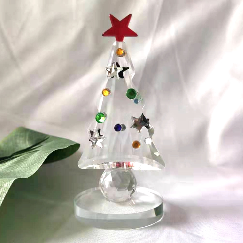 Paper Weight Crystal - Kryształowa choinka figurka świąteczna kolekcja Paperweight