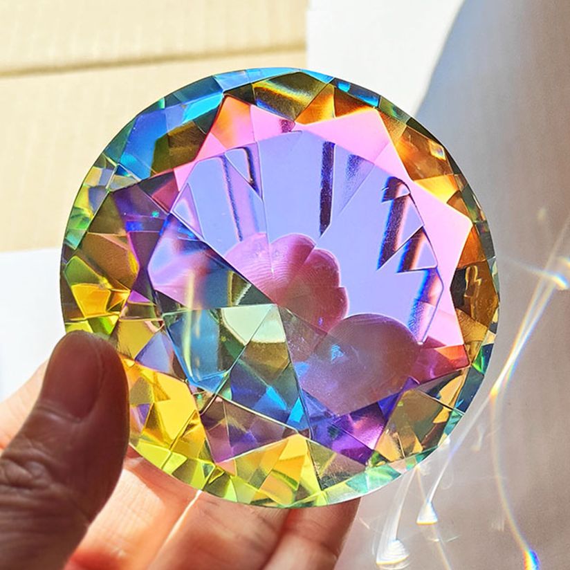 Paper Weight Crystal - 30-80mm AB Kolorowy K9 Kryształowy Diament