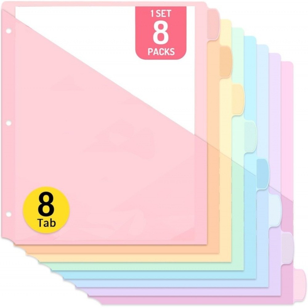 8 szt. przekładek do segregato – Tab Divider A4 recenzja i cena