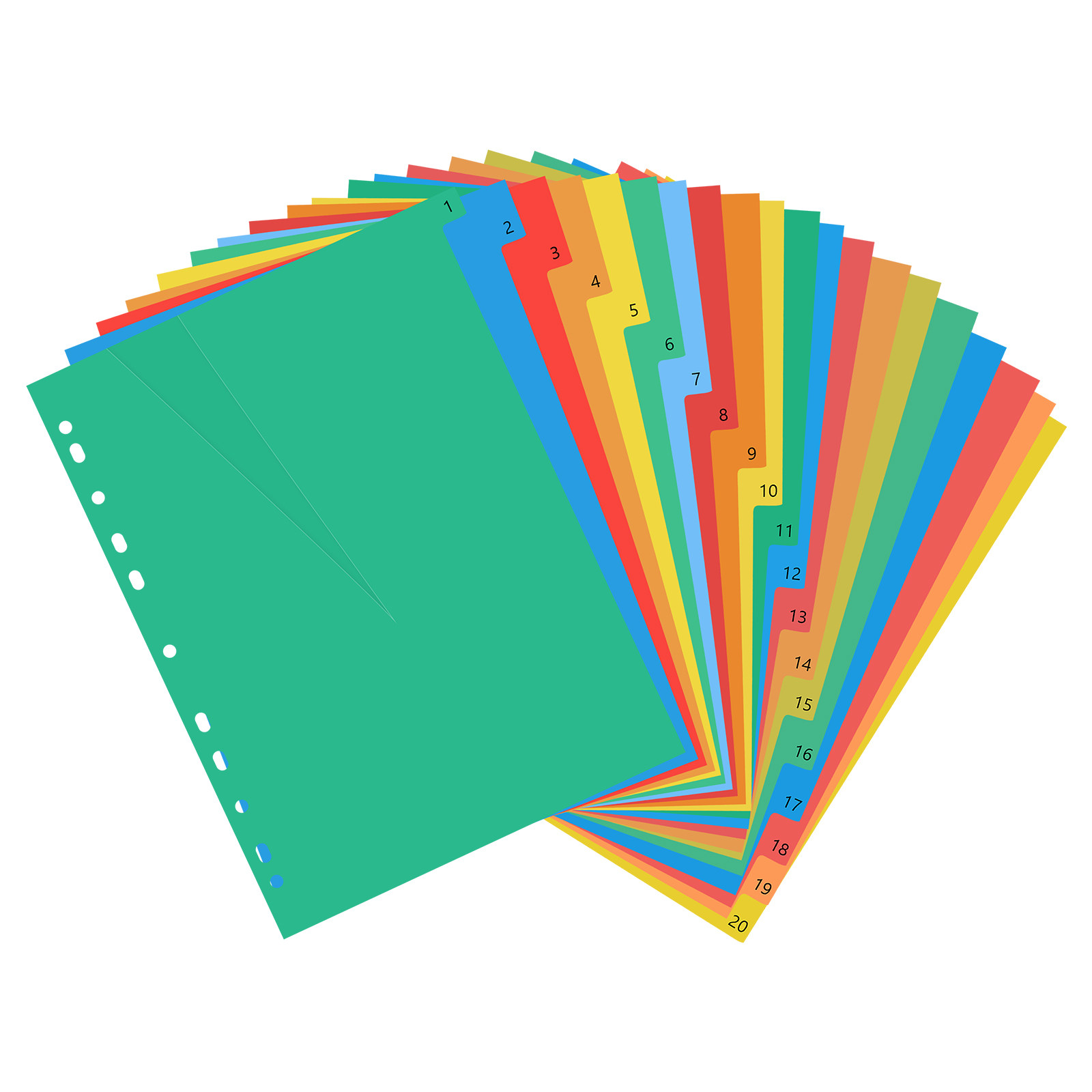 20 stron, format A4, kolorowe  – Tab Divider A4 recenzja i cena